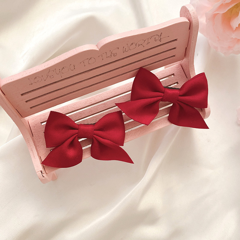 Neighbor Baby Hair Clip Pastoral Temperament Cloth Clip Children&#039;s Hair Accessories Wholesale Bowknot Hairpin