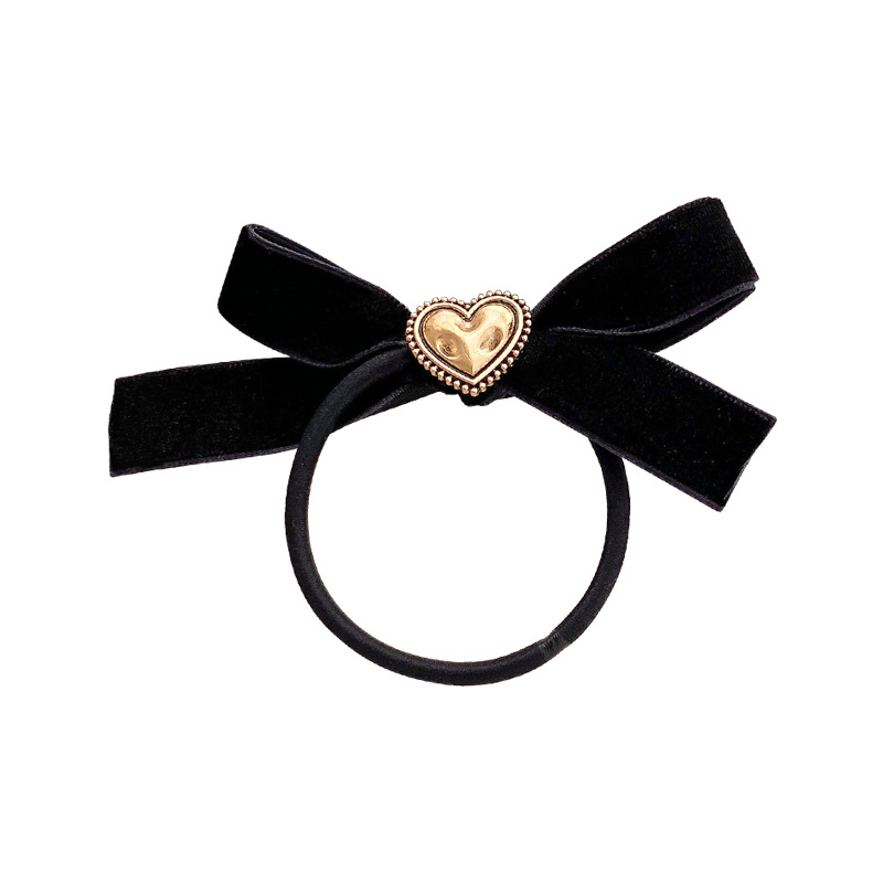 Heart Barrettes Lint Bowknot Korean Sweet Vigorous College Style Hairpin Japanese Style Duckbill Clip Hair Accessories