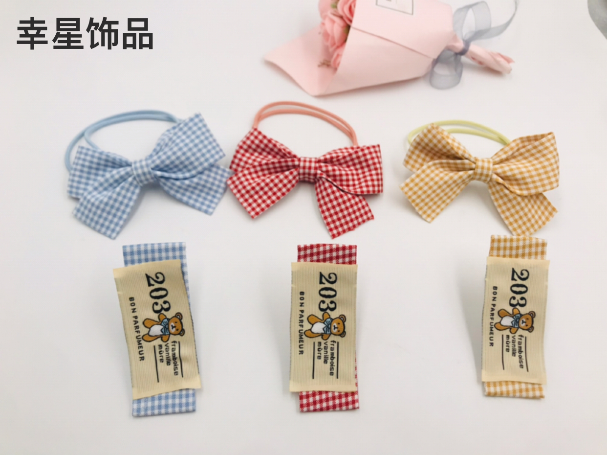 Fabric Bowknot Hair Ring Fashion Student Headband Set Stick Mark Charge BB Clip Not Wrapped Hairpin Clip Hairware