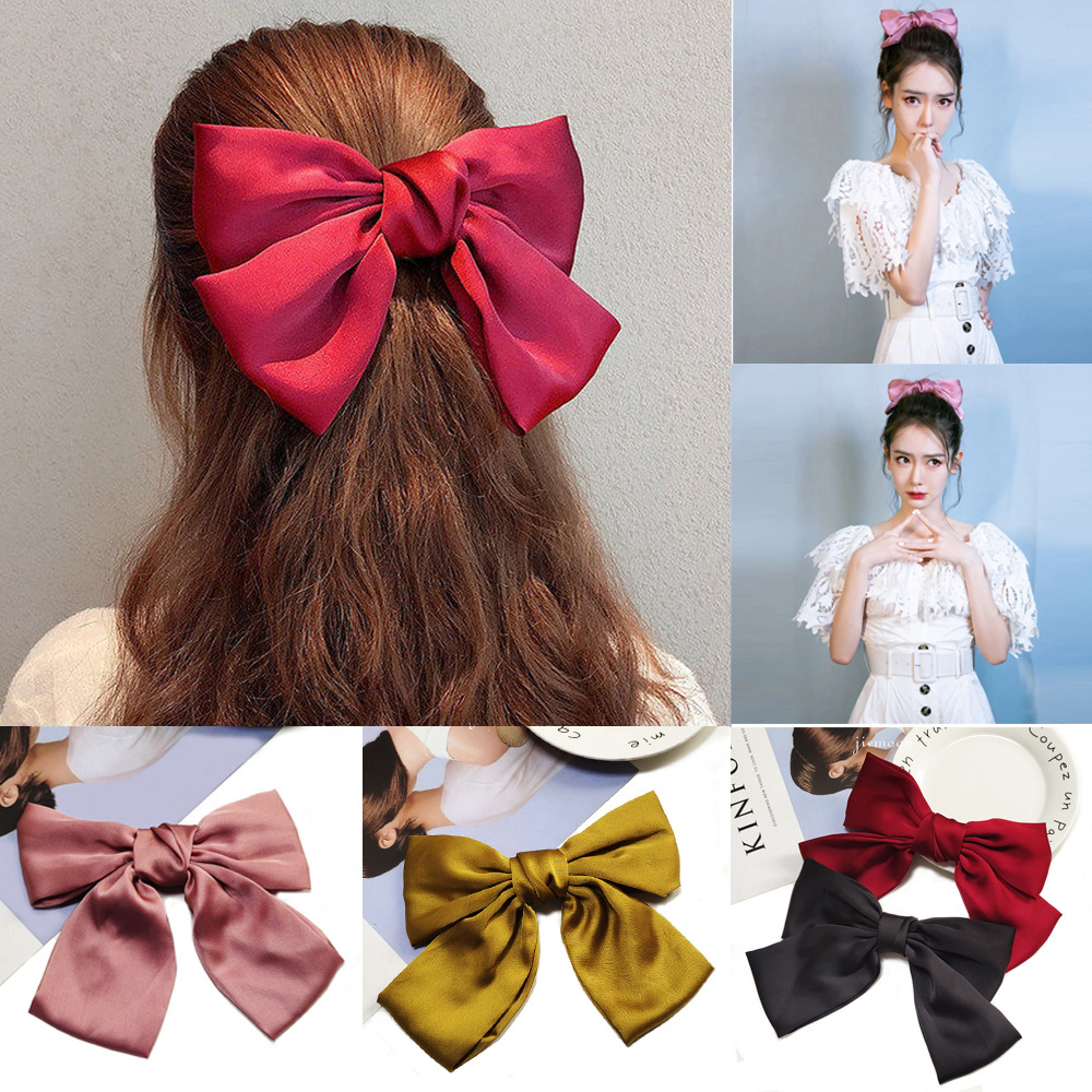 Accessories Red Big Bow Hairpin Lolita Spring Clip Cute Japanese Style Headdress Back Head Head Clip Bowknot Hairpin 