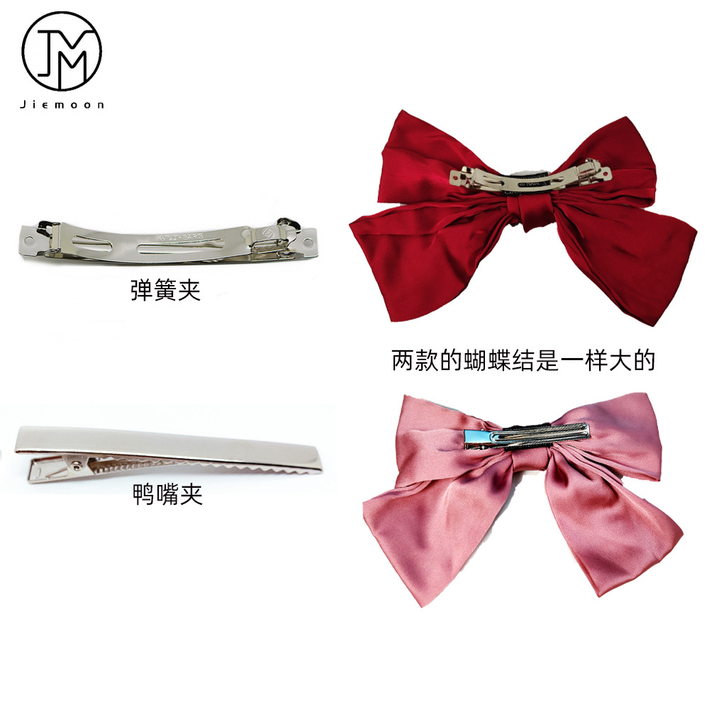 Accessories Red Big Bow Hairpin Lolita Spring Clip Cute Japanese Style Headdress Back Head Head Clip Bowknot Hairpin 