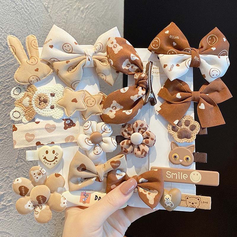  Bow Barrettes Female Bang Hairpin Forehead Broken Hair Rabbit Ears Cartoon Clip Hairware Side Clip Bowknot Hairpin