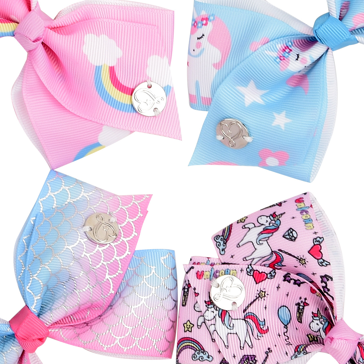 Amazon Children&#039;s Hair Accessories JoJo Bow Suit 5-Inch 6-Color One Card Barrettes Baby Headdress Bowknot Hairpin