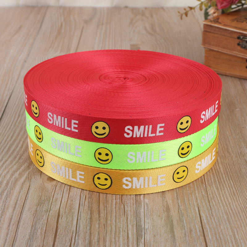 Imitation nylon letter ribbon printing ribbon printing ribbon manufacturer nylon ribbon 2.5cm belt.