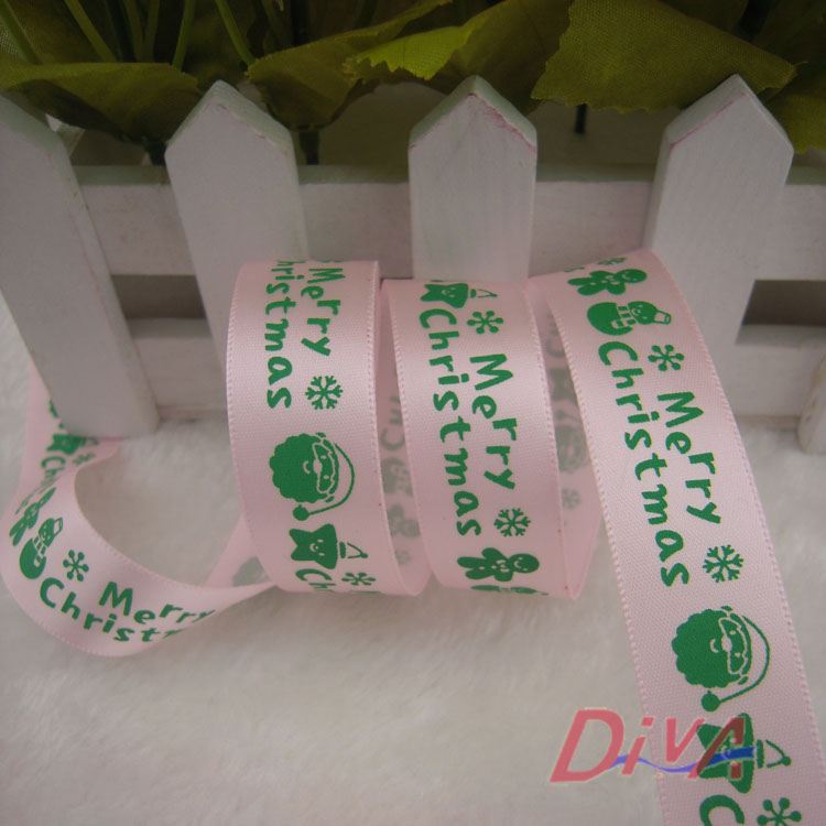 Diya ribbon ribbon ribbon gift belt print ribbon printing ribbon printing monochrome Christmas 2cm customization