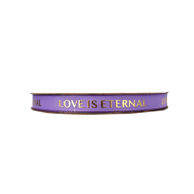 Gilding Printing Ribbon Love 3 Points 1cm Customized Various Logo Gift Decoration Printed Tape