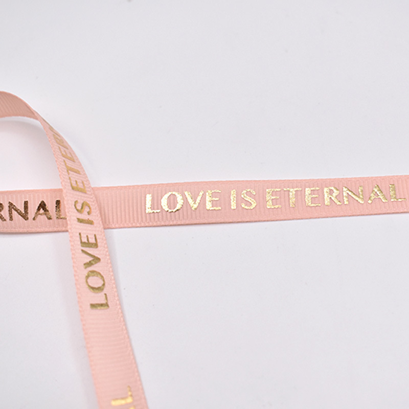 Gilding Printing Ribbon Love 3 Points 1cm Customized Various Logo Gift Decoration Printed Tape
