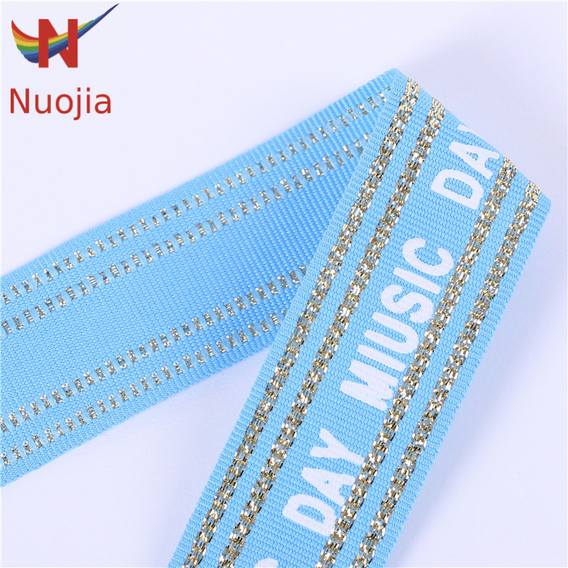 Customizable Letter Printing Ribbon Gold and Silver Silk Hatband Ribbon Clothing Accessories