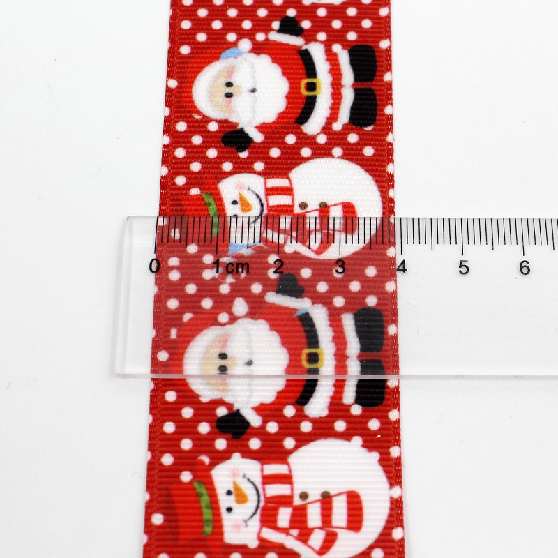 [Fast Shipping] Thickened Ribbed Band Printing Ribbon Christmas Ribbon Custom Printed Logo Ribbon Stripe Braid