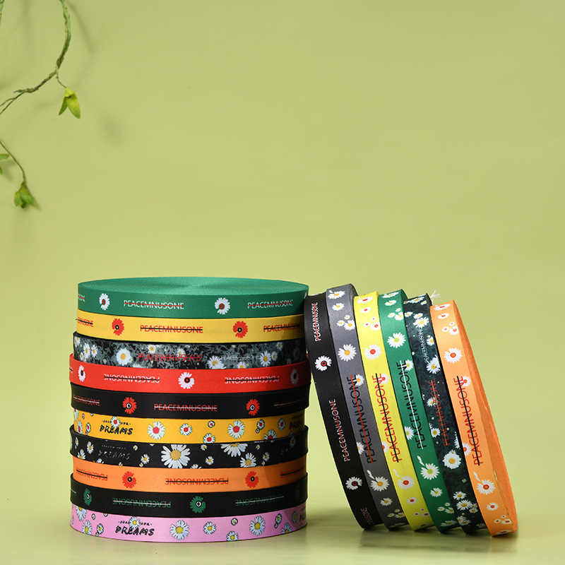 Wholesale Customized Colorful Printing Ribbon Gift Box Floral Supplies Bouquet Flowers Packing Ribbon