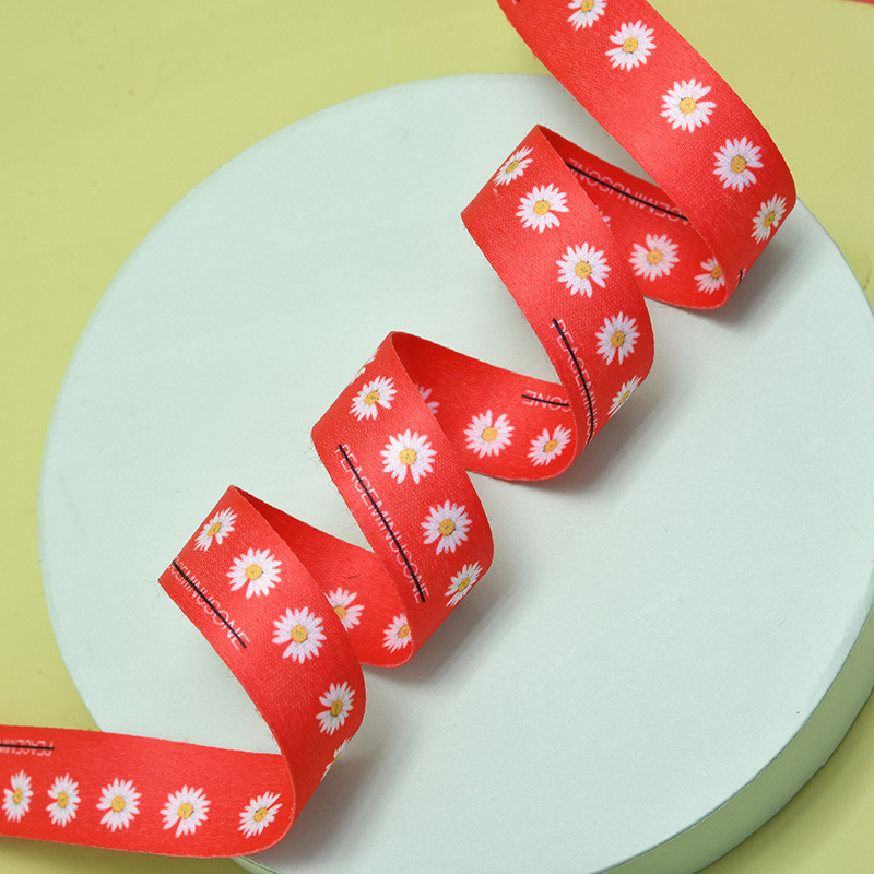 Wholesale Customized Colorful Printing Ribbon Gift Box Floral Supplies Bouquet Flowers Packing Ribbon