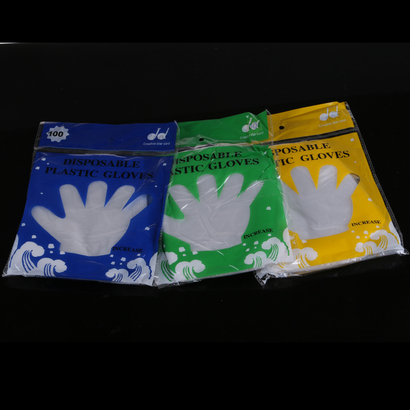 Disposable PE transparent plastic food glove
