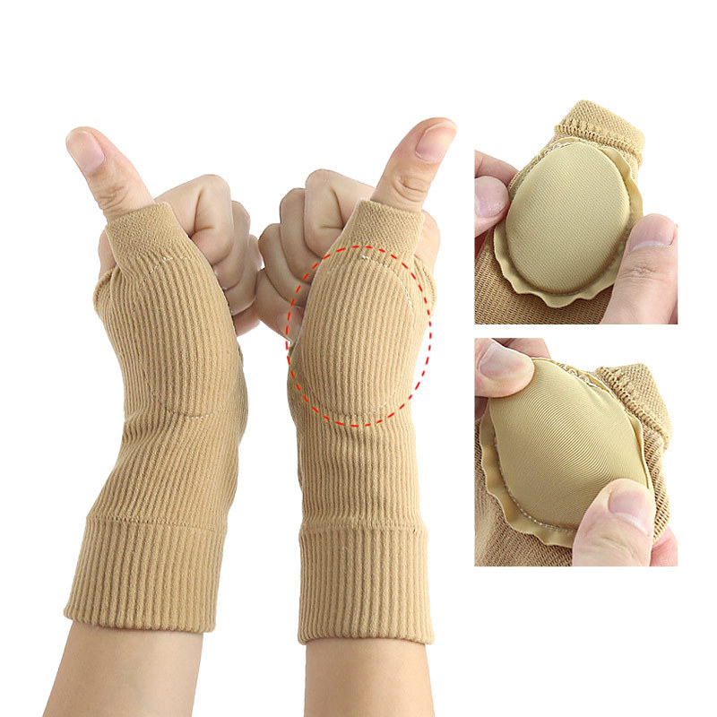 Black Big Finger Compression Wrist Training Wristband Sports Sprain Breathable Computer Keyboard Hand Protective Glove