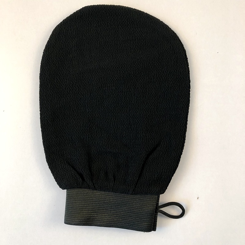 Black Monolayer Artificial Fiber Bath Gloves Rub Dead Skin Exfoliating Massage Bath Gloves Bath Scrub Glove Wipe