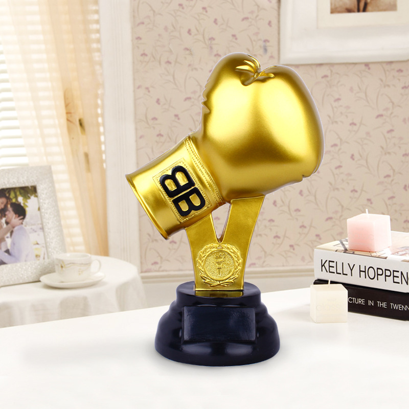 Crafts Resin Sports Series Boxing Glove Home Decoration Creative Gift Trophy Customization