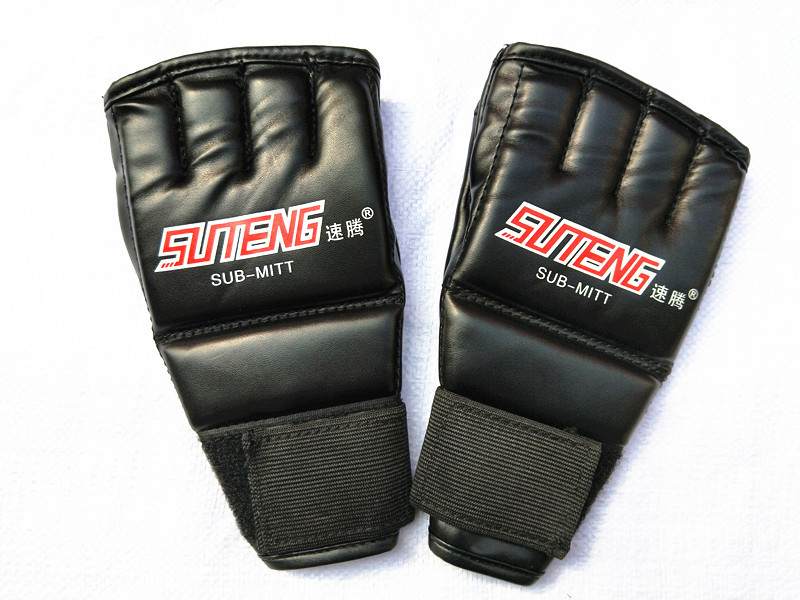 Sagitar Finger Boxing Glove Sandbag Half Finger Open Finger Boxing Gloves Palm Breathable Five Finger Fight Sanda Leather Finger