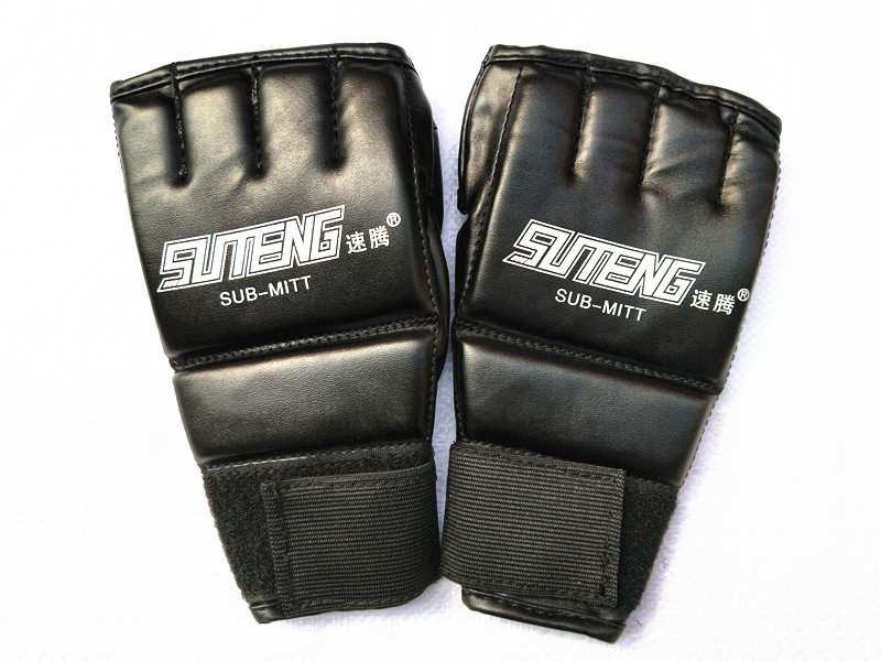 Sagitar Finger Boxing Glove Sandbag Half Finger Open Finger Boxing Gloves Palm Breathable Five Finger Fight Sanda Leather Finger