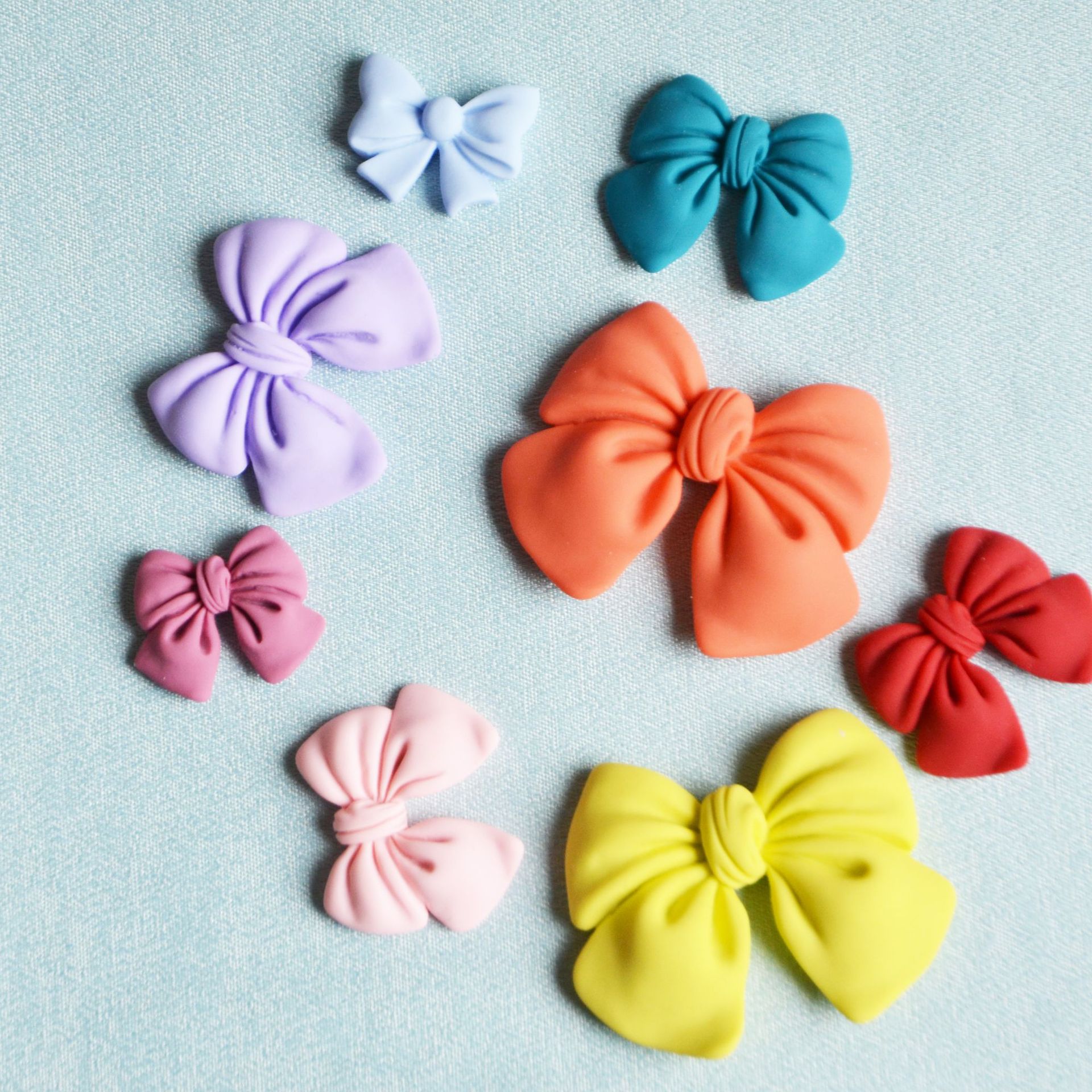 Factory Direct Sales Bowknot DIY Resin Jewelry Accessories Ins Cream Glue Bow Tie Headdress Barrettes Phone Case Accessories