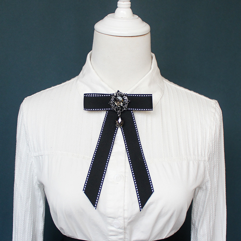 Bow Tie Women&#039;s JK Uniform Bow Tie All-Match Black and White Ribbon Bowknot Tie Multiple Specifications Bowknot Tie