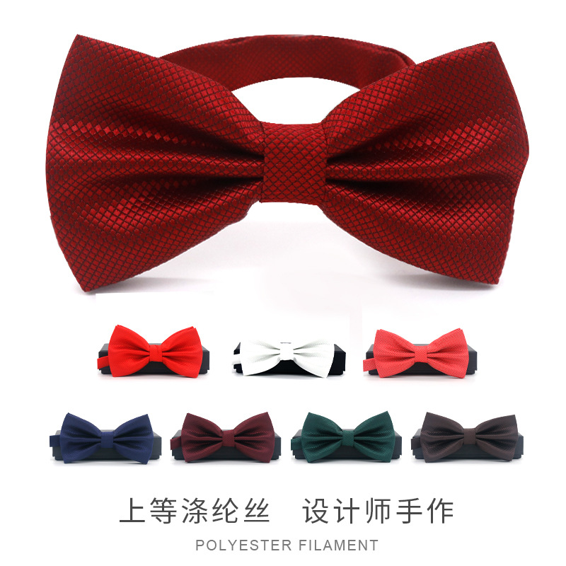 Wholesale Men&#039;s Solid Color Formal Wear Wedding Bow Tie Wedding Bow Tie Male Groom Groomsman Bow Bow Tie Bowknot Tie