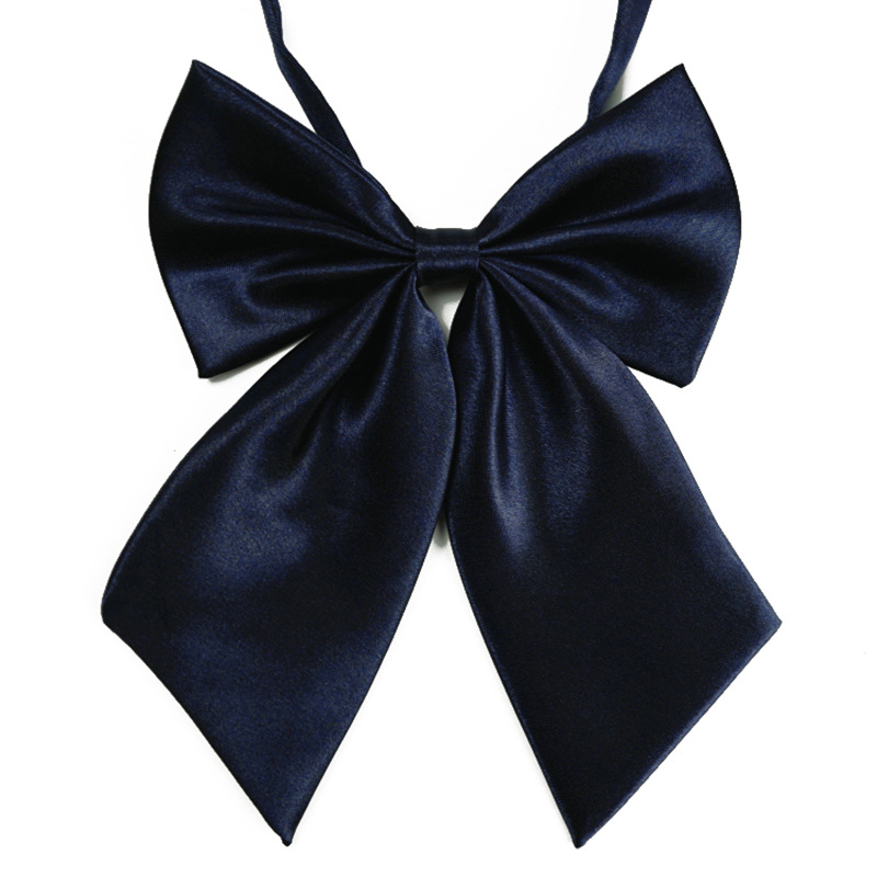 Bow Tie Solid Color Striped Women&#039;s Silk-like Professional Bow Bank Waiter Hotel Japanese Wholesale Bowknot Tie