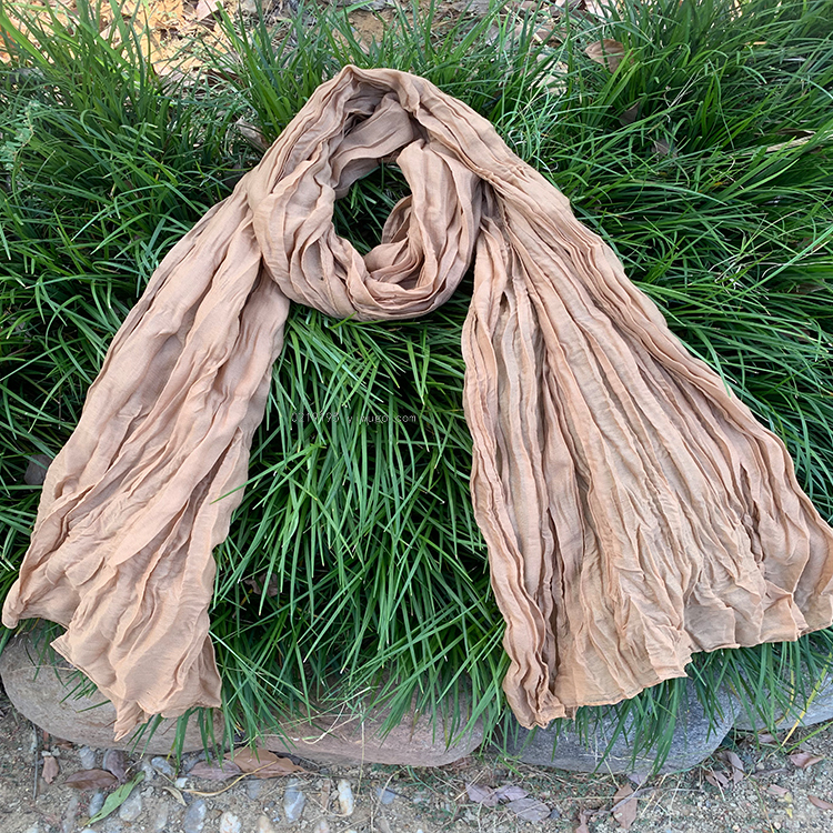 Spot Monochrome Voile Scarf Shawl Baotou Towel 180x110cm