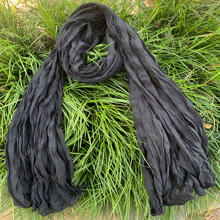 Spot Monochrome Voile Scarf Shawl Baotou Towel 180x110cm