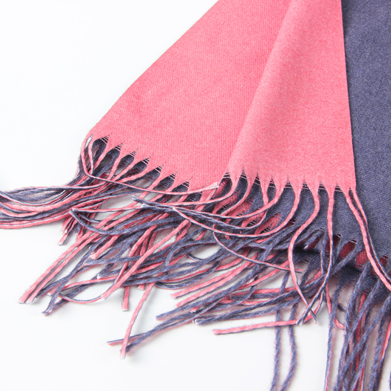 The woolen scarf for women Winter Autumn new Korean version of solid color double-faced for women with double-faced warm thick shawl