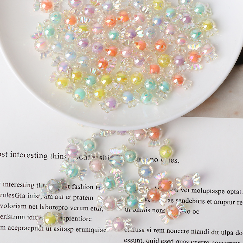 Acrylic Candy Colorful Acrylic Beads Loose Beads Handicraft DIY Material Bracelet Necklace Bracelet Candy Bead