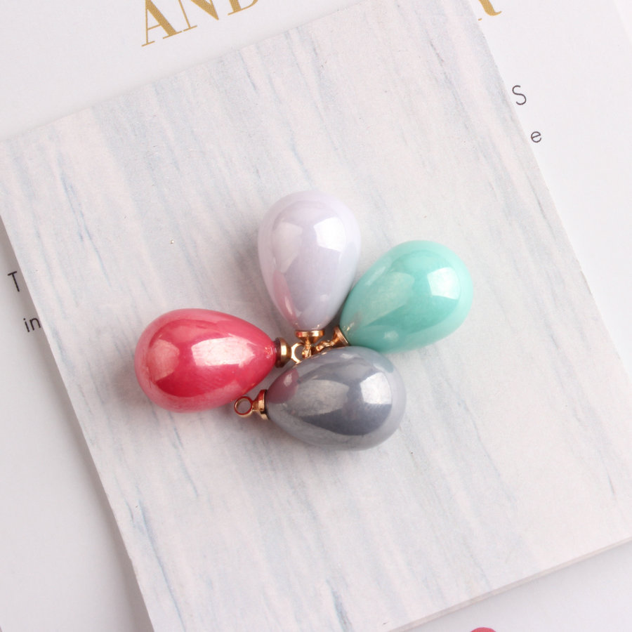 DIY Korean Jewelry Accessories Bracelet Pendant Parts Candy Color Imitation Shell Pearls Candy Bead