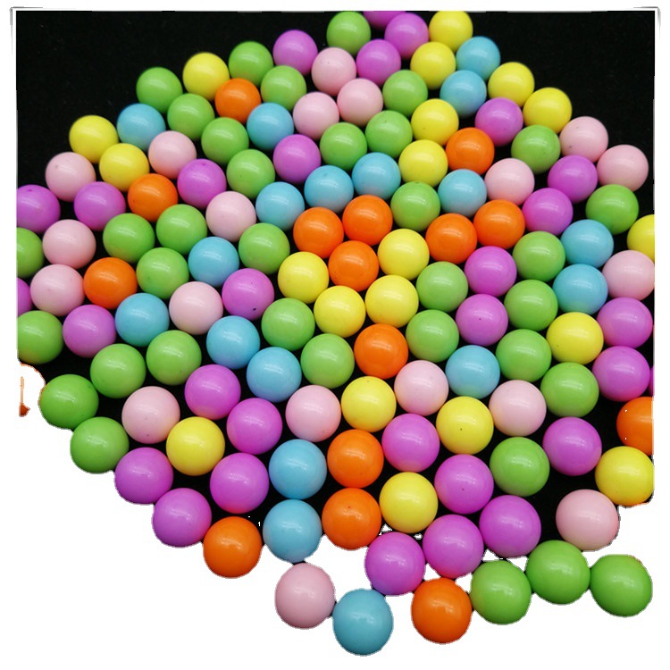 Supply Non-Hole round Beads Acrylic Solid Color Scattered Beads Plastic Color Beads Solid Candy Color Beads Candy Bead