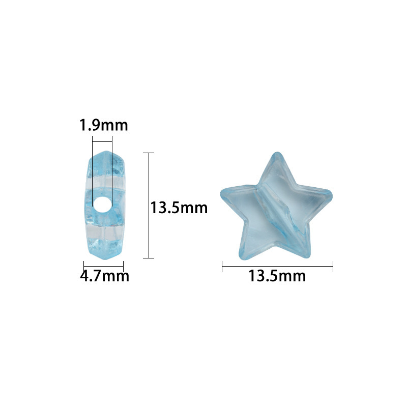 DIY Ornament Accessories Acrylic Transparent Five-Pointed Star Scattered Beads Candy Color XINGX Spacer Bead Candy Bead