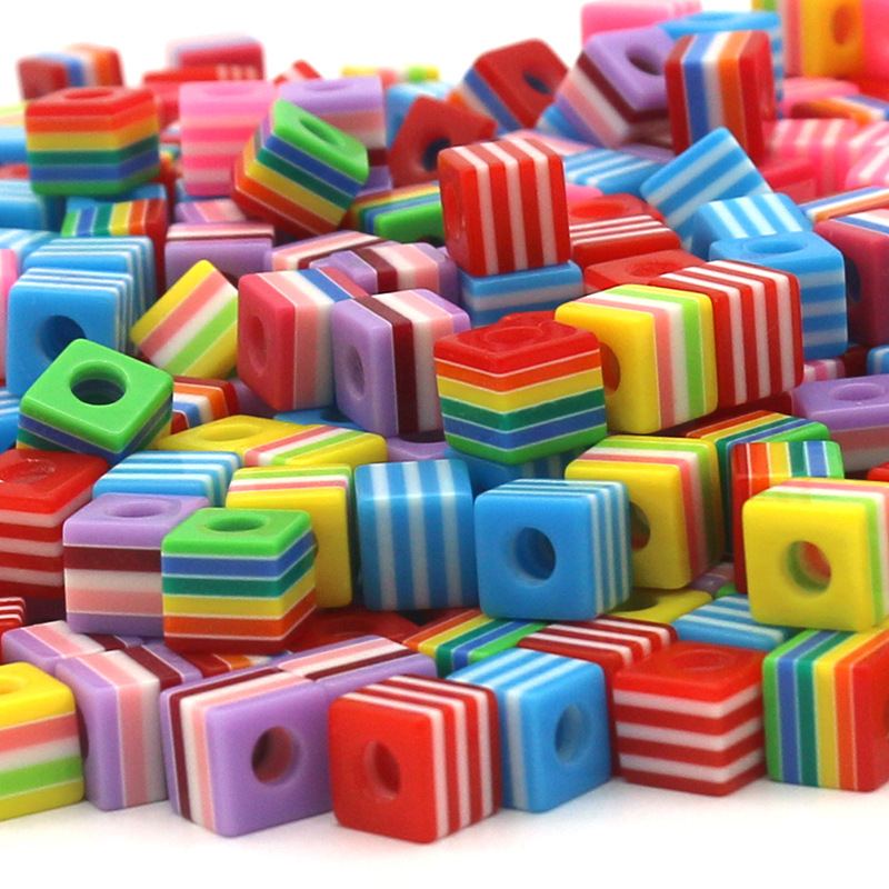 Candy Bead  DIY Ornament Accessories Colorful Perforated Beads Candy Color Scattered Beads Wholesale
