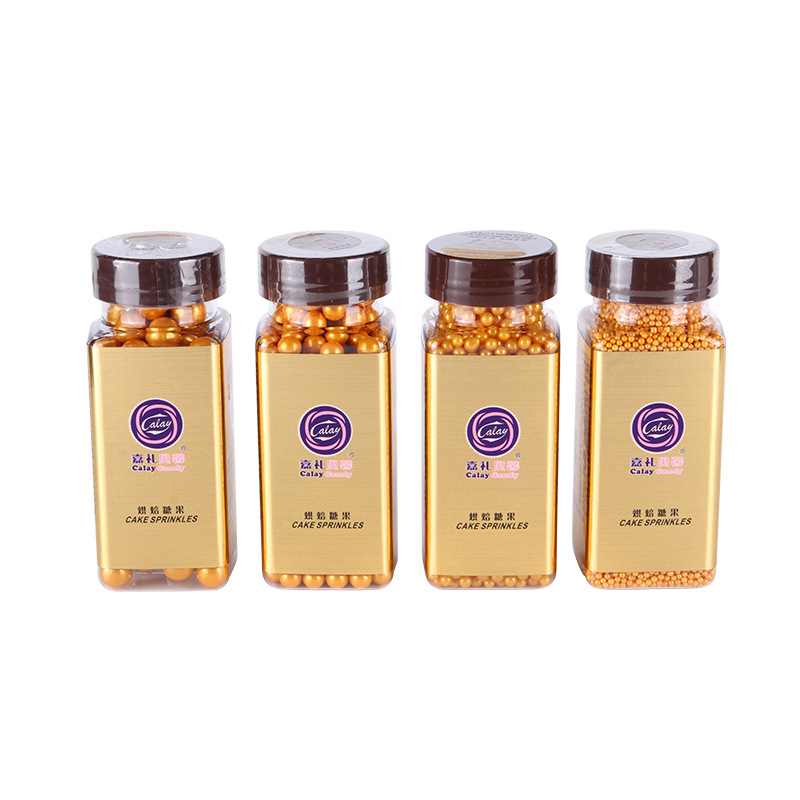 Jiali Edible Colored Sugar Beads Pearl Sugar Baking Cake Cookie Decorative Colored Needle Sugar Candy Bead