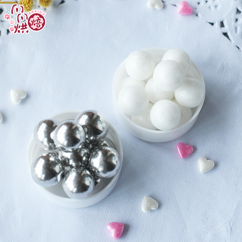 Edible Birthday Cake Decorative Ornaments Color Sugar Beads Color Pearl Sugar Baking Popular Sweets Candy Bead