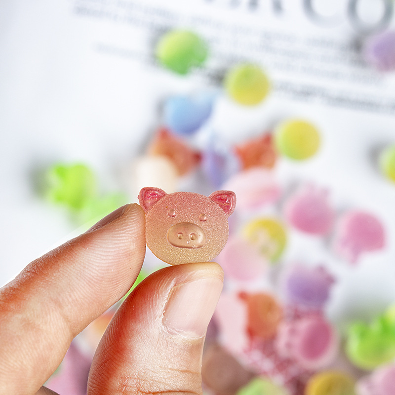 Children Headwear Cartoon Animal Simulation Candy Toy Soft Candy Gradient DIY Phone Case Ornament Accessories Candy Bead