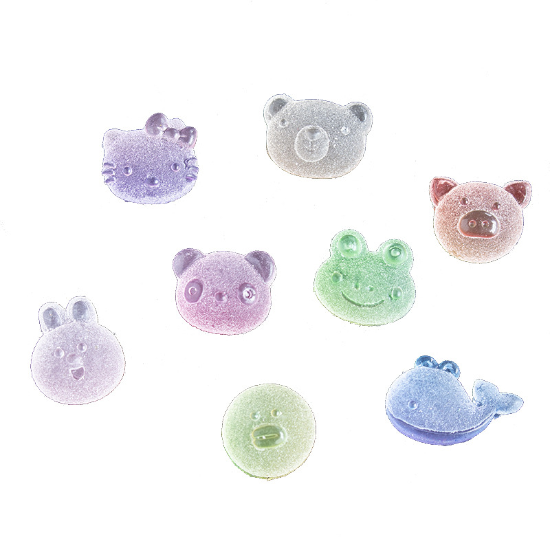 Children Headwear Cartoon Animal Simulation Candy Toy Soft Candy Gradient DIY Phone Case Ornament Accessories Candy Bead