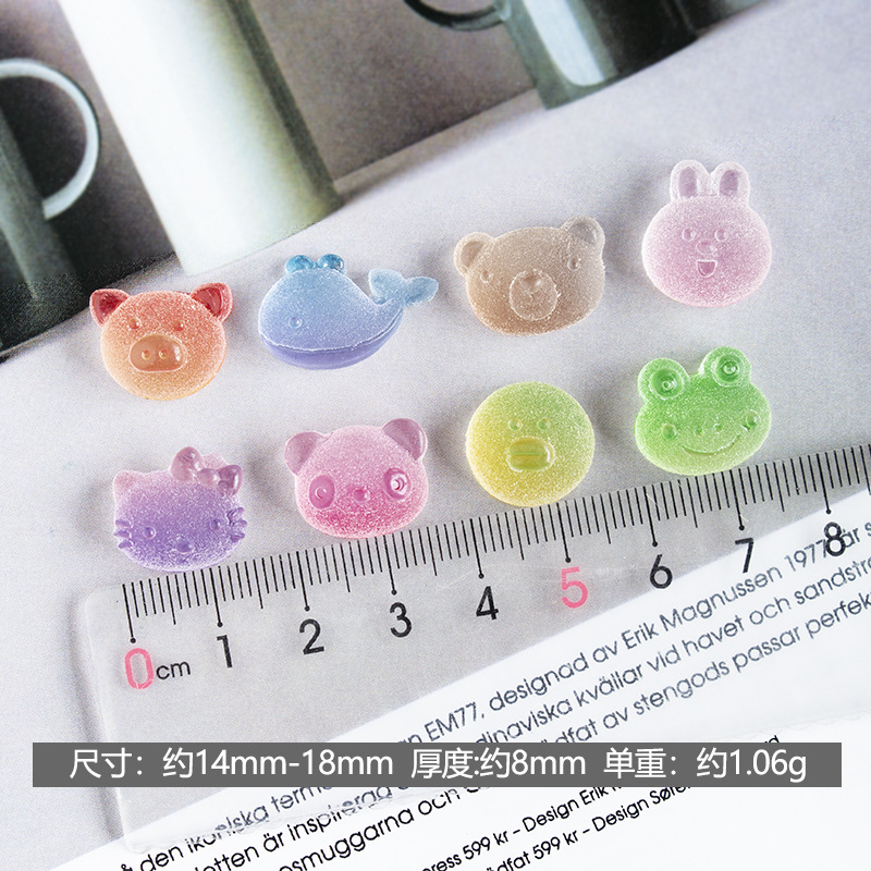 Children Headwear Cartoon Animal Simulation Candy Toy Soft Candy Gradient DIY Phone Case Ornament Accessories Candy Bead