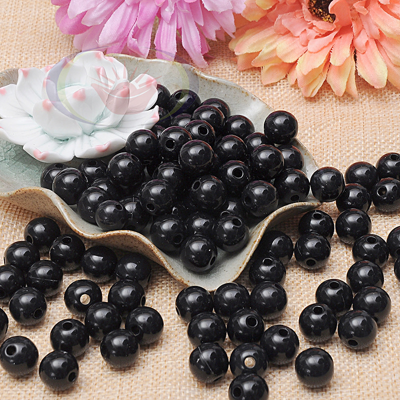 DIY Solid Color round Beads Wholesale Acrylic Beads Candy Beads 8 to 20mm Factory Direct Sales in Stock Candy Bead