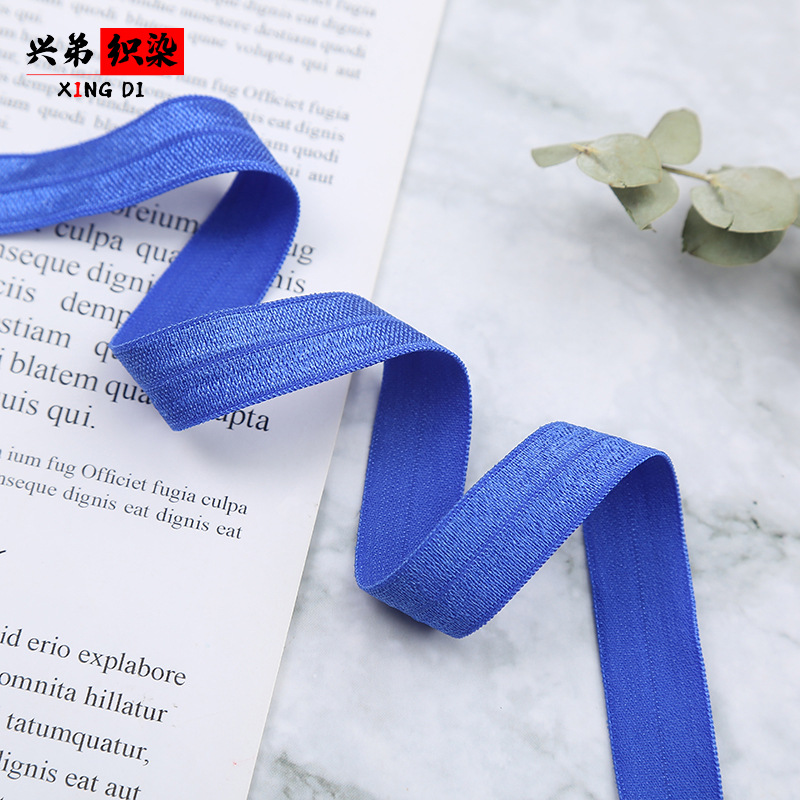 Factory Direct Supply 1.5-2.0cm Glossy Boud Edage Belt Clothing Accessories Color Elastic Band Glossy Bright Elastic Band