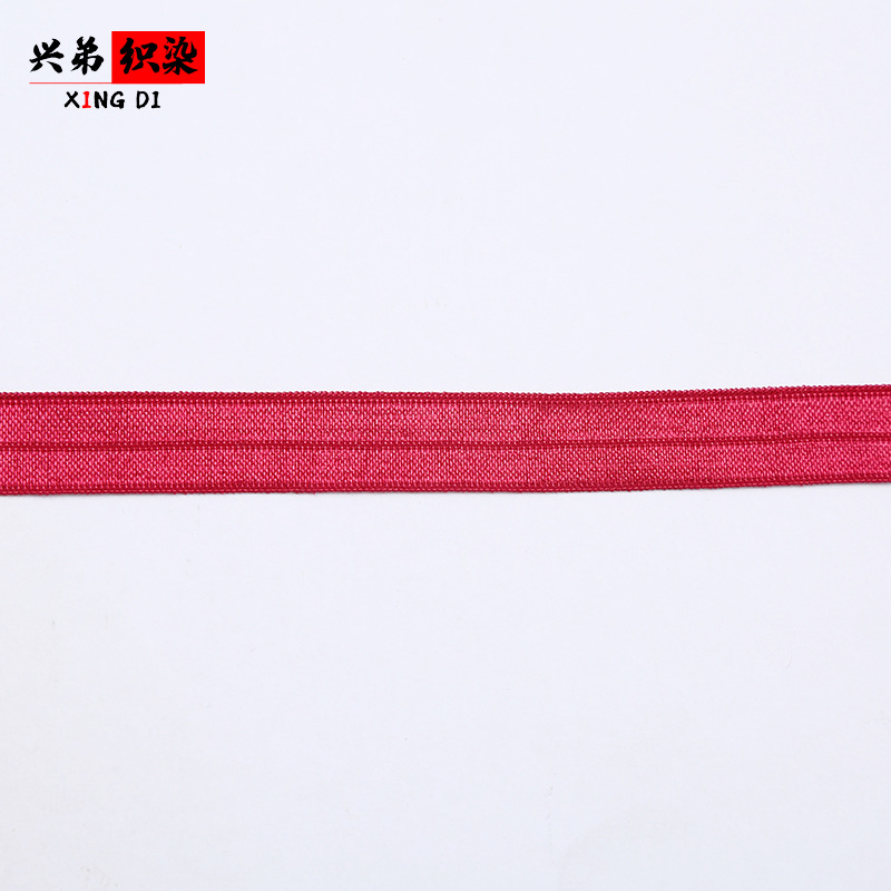 Factory Direct Supply 1.5-2.0cm Glossy Boud Edage Belt Clothing Accessories Color Elastic Band Glossy Bright Elastic Band