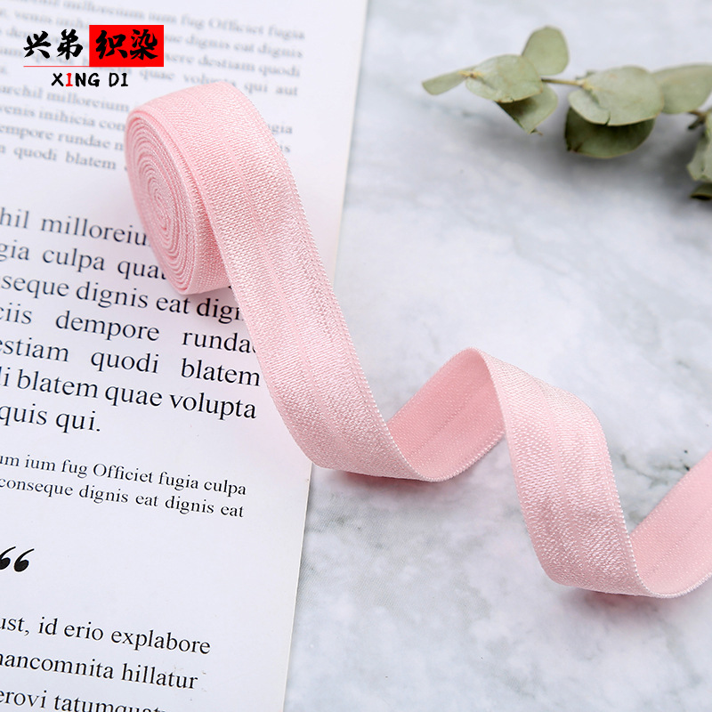 Factory Direct Supply 1.5-2.0cm Glossy Boud Edage Belt Clothing Accessories Color Elastic Band Glossy Bright Elastic Band