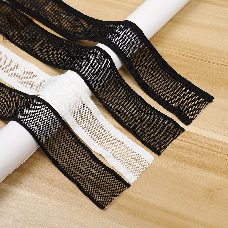 Elastic Mesh Elastic Band More than Black and White, Colored Specifications Customizable Belt Clothing Textile Accessories Elastic Band Manufacturer