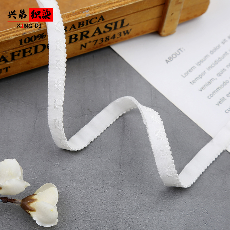 1.2cm Double-Layer Edge Elastic Band Fold Star Point Beading Strip Thermal Underwear Lace down Jacket Lock Edge Wholesale