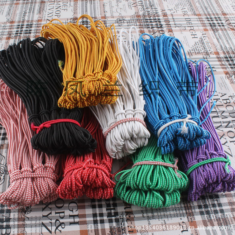 Factory Direct Supply 0.25cm Elastic Band Domestic Latex Elastic Band Temple Fair Elastic String Clothing Accessories Wholesale