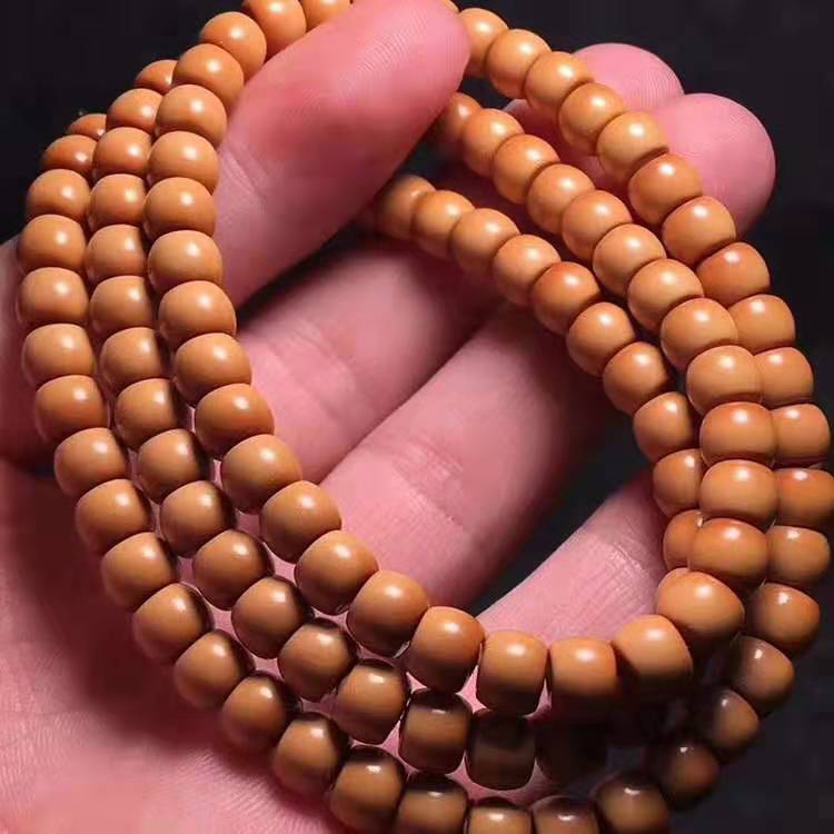 Olive Nut Bracelet 108 PCs Barrel Beads Flat Round Bead Gourd Pumpkin Beads Gold Bowl Bamboo Beads DIY Ornament Accessories