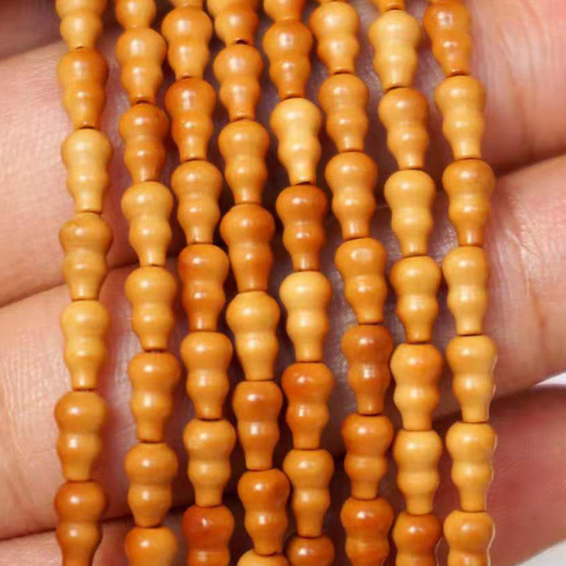 Olive Nut Bracelet 108 PCs Barrel Beads Flat Round Bead Gourd Pumpkin Beads Gold Bowl Bamboo Beads DIY Ornament Accessories