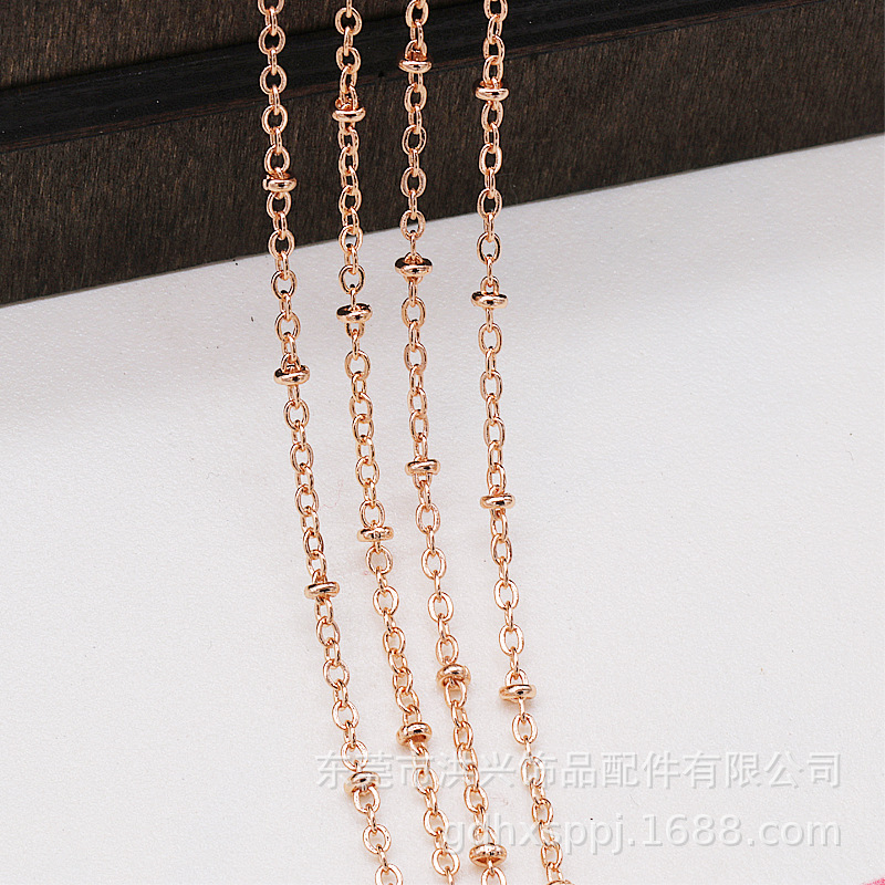 DIY Handmade Ancient Style Decoration Accessory Chain Beads Flat Chain O-Shaped Chain Bead Necklace Headdress Hair Clasp Sub Hairpin Material B161