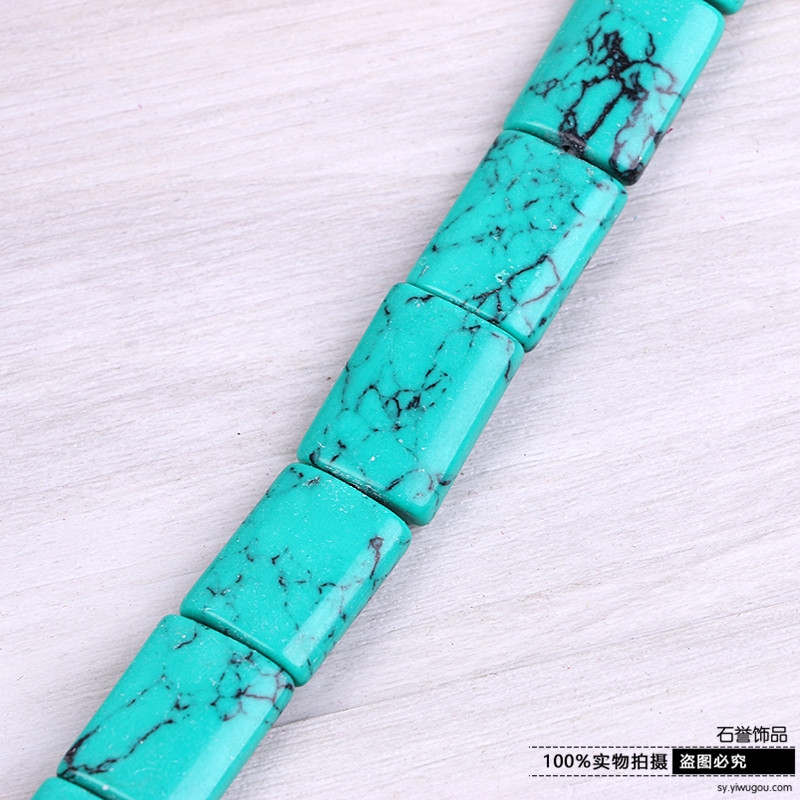 The turquoise square square square flat tube bead piece of beads of the buddhist beads diy accessories