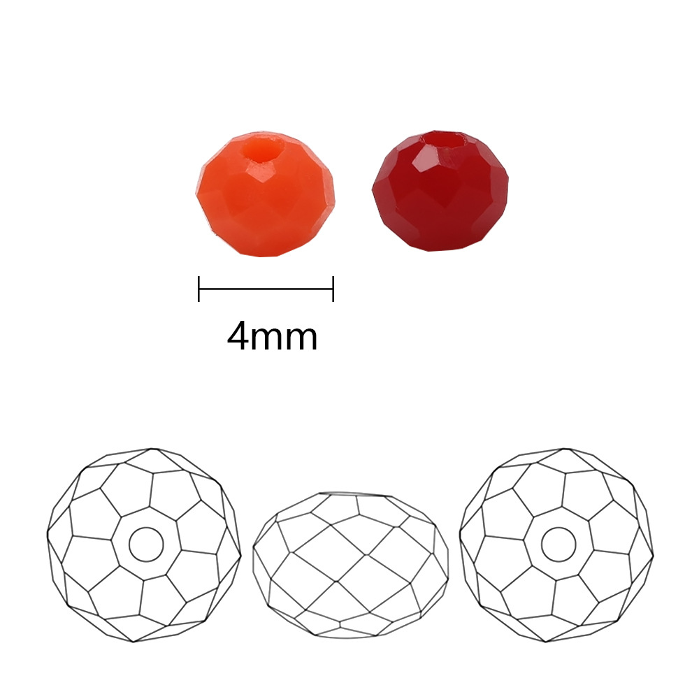 y 4mm Flat Beads Hollow Bead 10 Color Boxed Porcelain Jade Material DIY Ornament Flat Beads